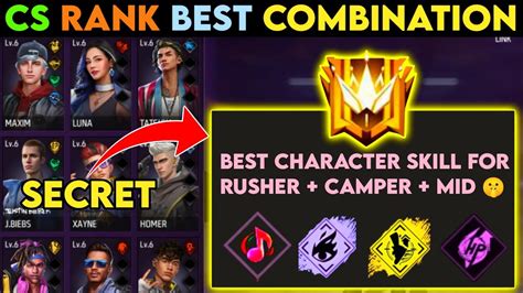 Best Character Combination In Free Fire Cs Rank Character