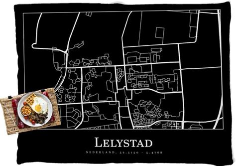 Picknickkleed Buitenkleed Plattegrond Kaart Lelystad