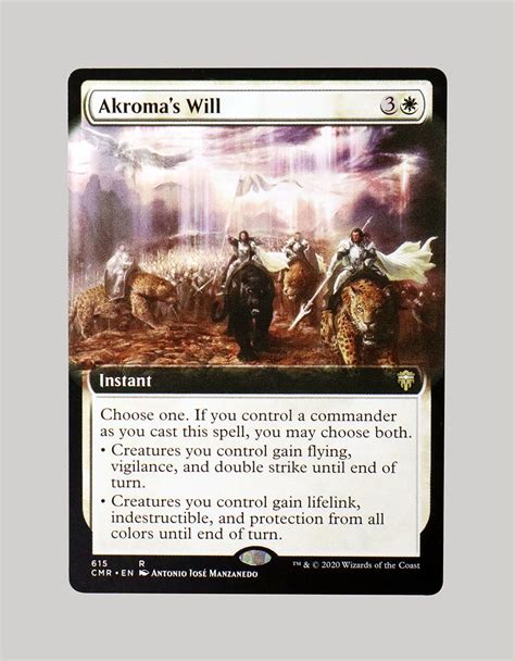 Akroma S Will Extended Art From Commander Legends Cmr Hologram Mtg