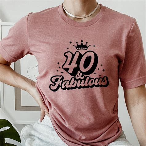 40 And Fabulous Svg 40th Birthday Svg Forty Birthday Shirt Etsy