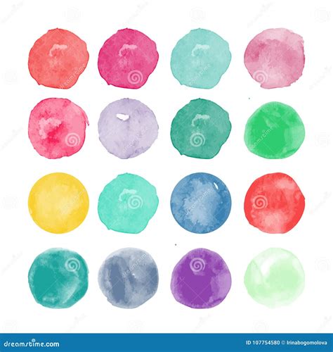 Set Of Watercolor Shapes Watercolors Blobs Stock Vector Illustration