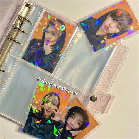 Kpop Photocard Binder Collect Book Album 4 Pocket Glitter Etsy