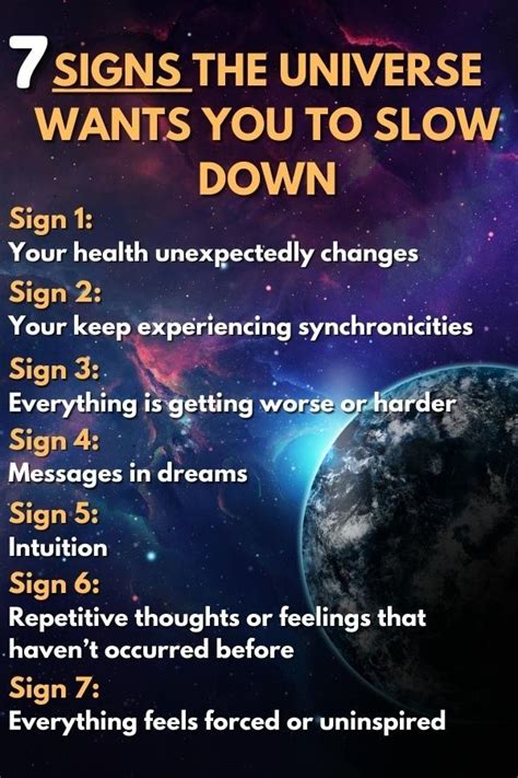 Signs The Universe Wants You To Slow Down Spiritual Guidance Signs