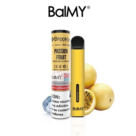 Pod Vaper Desechable Balmy Brooklyn Mg Ml Nicotina Fruta De La