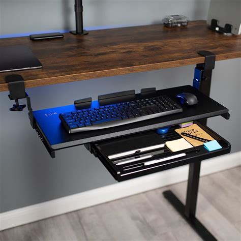 Buy Vivo Large Height Adjustable Keyboard Tray Under Desk Pull Out