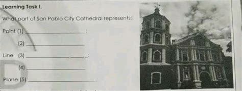 Solved Learning Task I What Part Of San Pablo City Cathedral