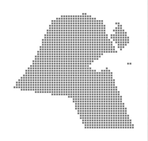 Mappa Di Pixel Del Kuwait Vector La Mappa Punteggiata Del Kuwait Ha