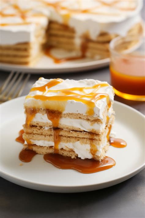 Ritz Cracker Salted Caramel Icebox Cake