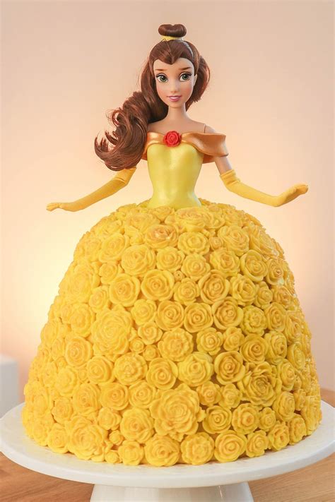 Belle Doll Cake In 2022 Disney Princess Doll Cake Disney Princess