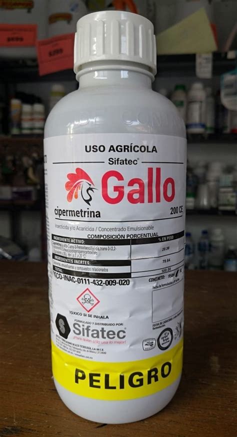 Gallo Litro Insecticida Acaricida Cipermetrina Env O Gratis