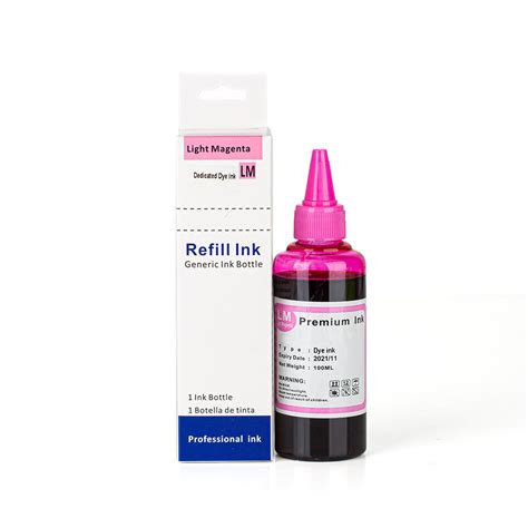 Universal Light Magenta Dye Refill Ink for Epson Printer Cartridges 100ml