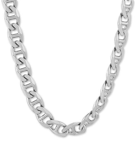 Macys Mariner Link 24 Chain Necklace In Sterling Silver In Metallic