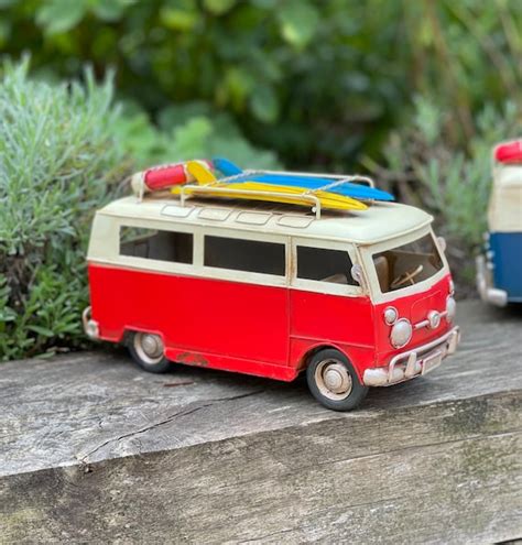 Classic VW Red Vintage Camper Van - Etsy