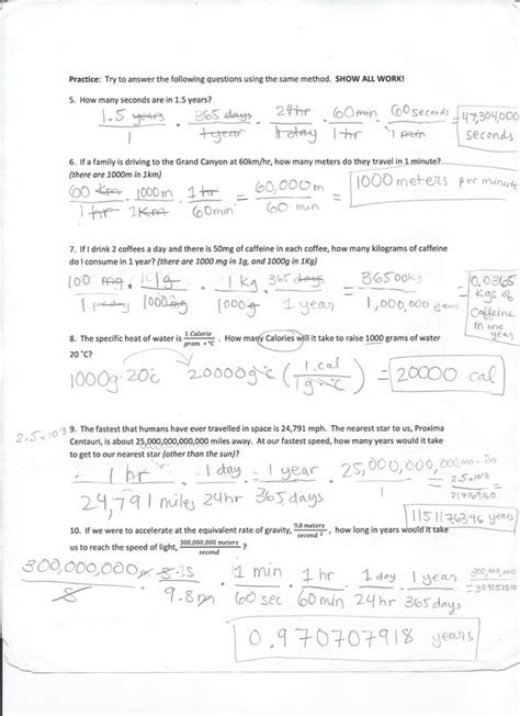 Topic 2 1 Dimensional Analysis Worksheet Ivy S Chemistry Blog