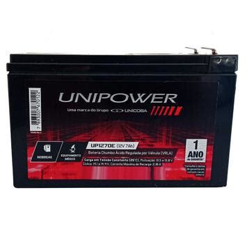 Bateria Selada 12V 7ah Unipower Vrla Agm Alarme Nobreak Proteção