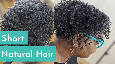 Short Gray Natural Hair Wash And Go Tutorial Youtube