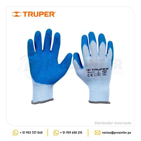 Guante de Hilo palma Latex Truper 15265 en Perú Prosinfer