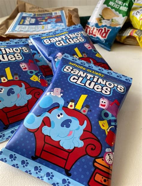 Blues Clues Inspired Chip Bag Blues Clues Party Favor Etsy Blue