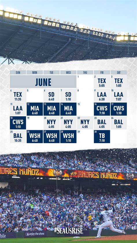 Mariners Schedule 2024 April - e carte bleue