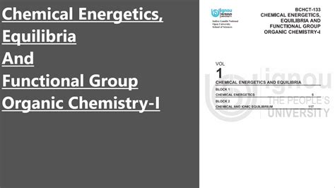 Bchct Chemical Energetics Equilibria And Functional Group Organic