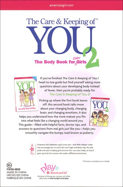 Care And Keeping Of You 2 Body Book For Older Girls American Girl