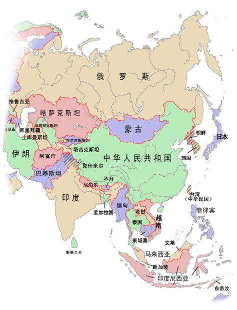 Asia Political Map Full Size Gifex