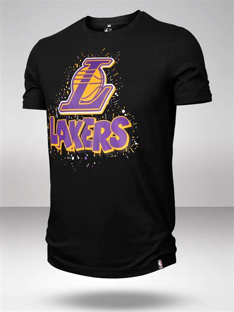 Buy Los Angeles Lakers Logo Drip T Shirt Black From Fancode Shop