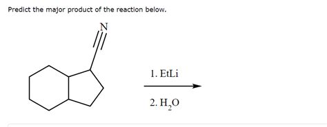 Solved Predict The Major Product Of The Reaction Below