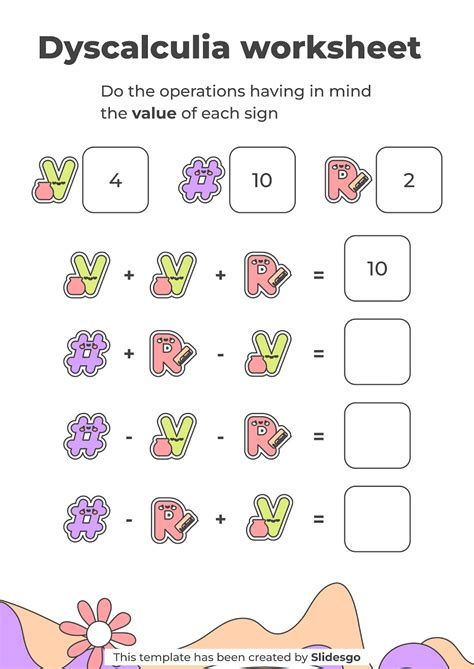 Printable Dyscalculia Worksheets For Elementary