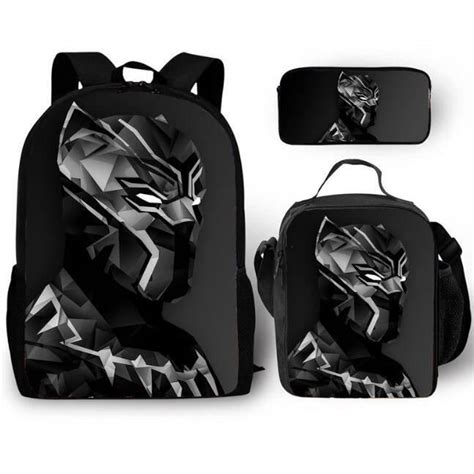 Sac Dos Black Panther D Impression Enfant Gar On Avec Sac