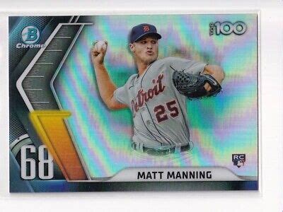 2022 Bowman Matt Manning Scout S Top 100 Detroit Tigers BTP 68 EBay