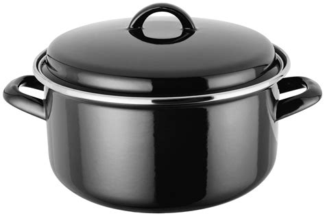 Judge Essentials Enamel Non Stick Casserole 22cm 4lt Black At