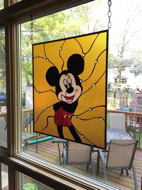 Mickey Mouse Stained Glass Pattern