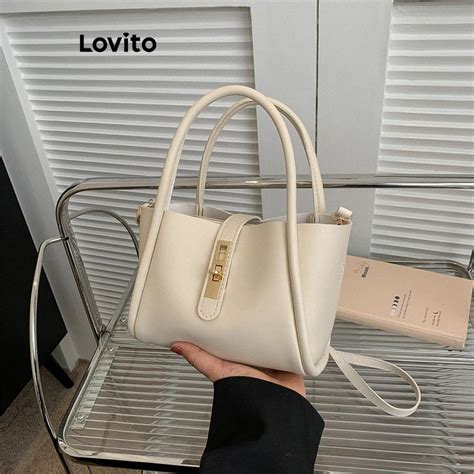 Lovito Balde Liso Elegante Boa Textura Bolsa De Ombro Pequena Para