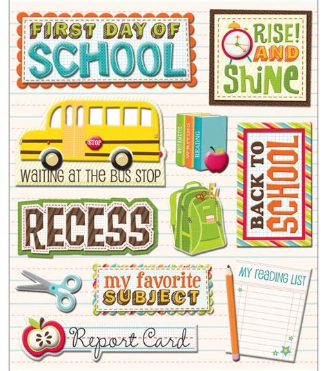 Sticker Medley 1st Day Of School At School Stickers