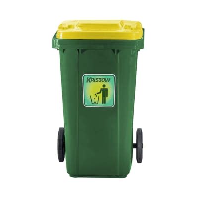 Jual Krisbow 240 Ltr Tempat Sampah Plastik New Eco Hijau Terbaru Ruparupa