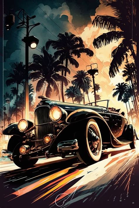 #277 classic car - vintage art | Cool car drawings, Classic cars ...