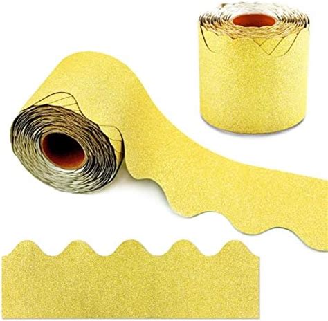 Amazon 65 6 Feet Bulletin Board Borders Gold Glitter Borders Trim