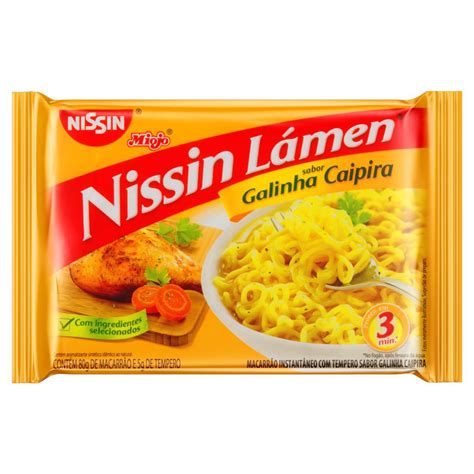 Macarrão Instantâneo Nissin 85G Galinha Caipira Supermercado Mundial