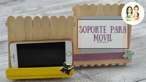 Soporte para el móvil o tablet Manualidades Con Palitos de Madera