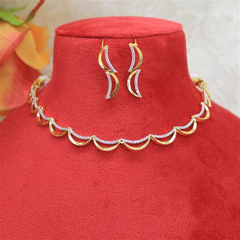 Vanya American Diamond Necklace Set Noori By Nikita