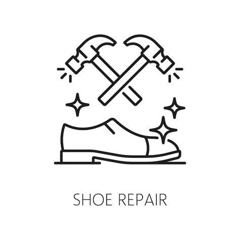 Premium Vector Shoe Repair Equipment Thin Line Icon Hotel Service