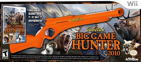 Cabelas Big Game Hunter 2010 Gun Bundle Nintendo Wii Game