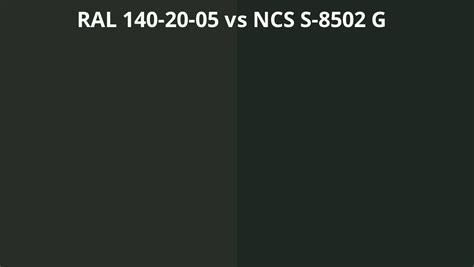 Ral 140 20 05 Vs Ncs S 8502 G Ral Colour Chart Uk