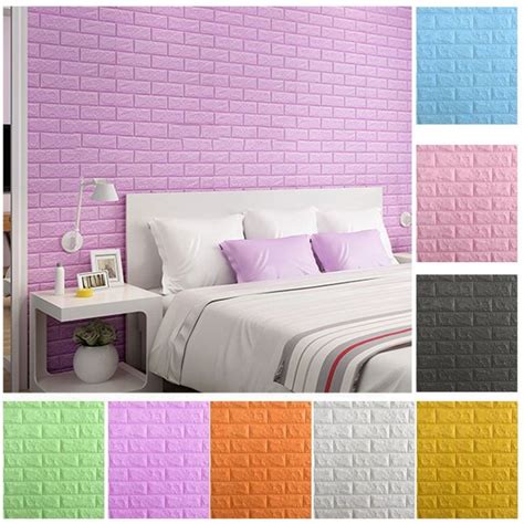 Multi Color D Foam Brick Self Adhesive Wallpaper Walling Shop