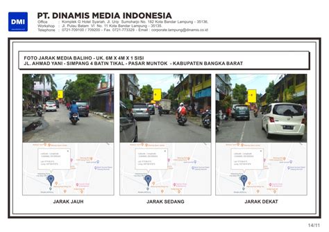 Baliho Jl Ahmad Yani Simp Batin Tikal Pasar Muntok Media Tersedia