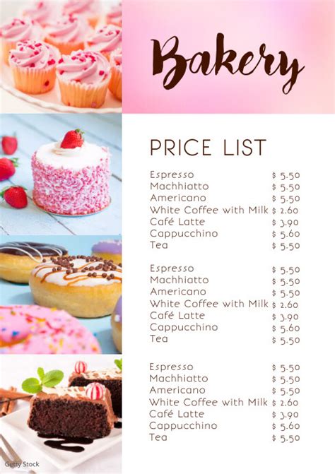 Free And Customizable Delectable Bakery Menu Templates 46 Off