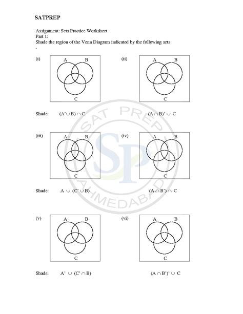 Sets And Venn Diagrams Shows Relationships Between Various Sets