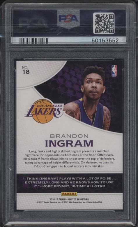 Panini Limited Limited Rookies Brandon Ingram Rc For