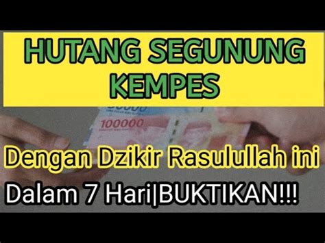 Dzikir Khusus Rabu Pagi Agar Hutang Riba Lunas Dengan Amalan Pelunas